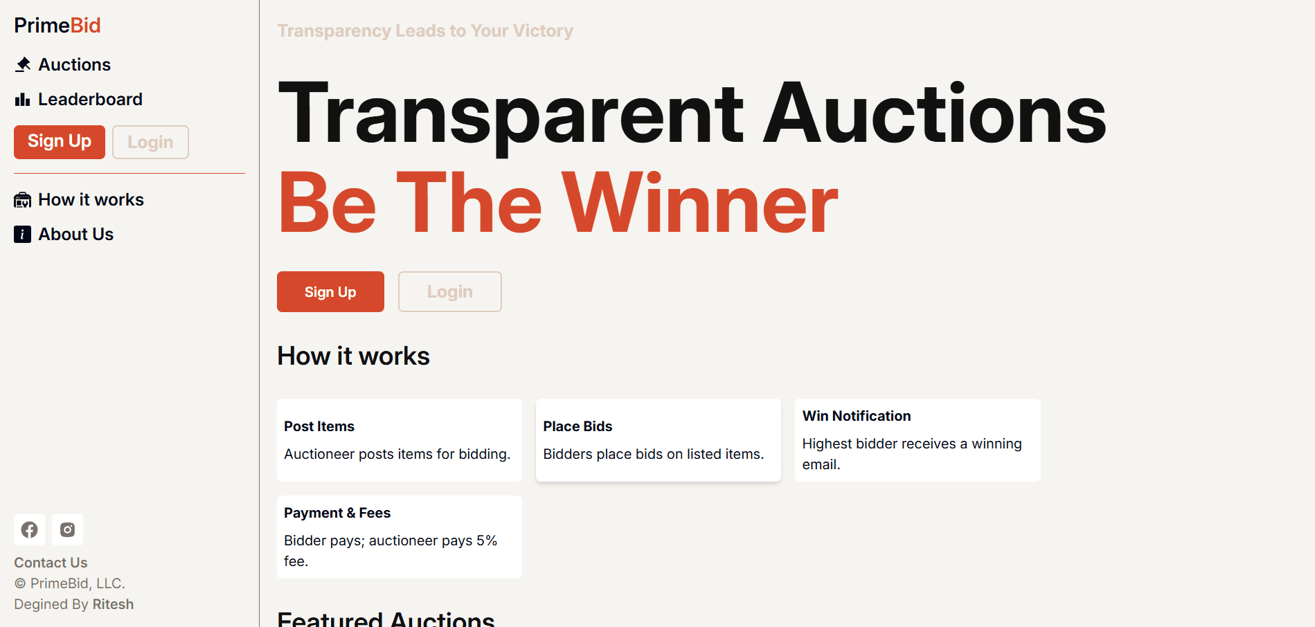 Auction Platform – Bid-Based Marketplace screenshot 1