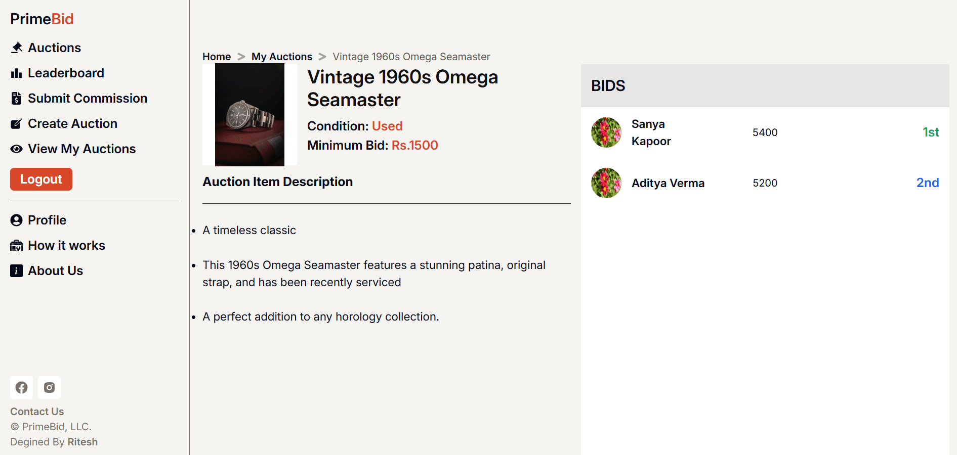 Auction Platform – Bid-Based Marketplace screenshot 4