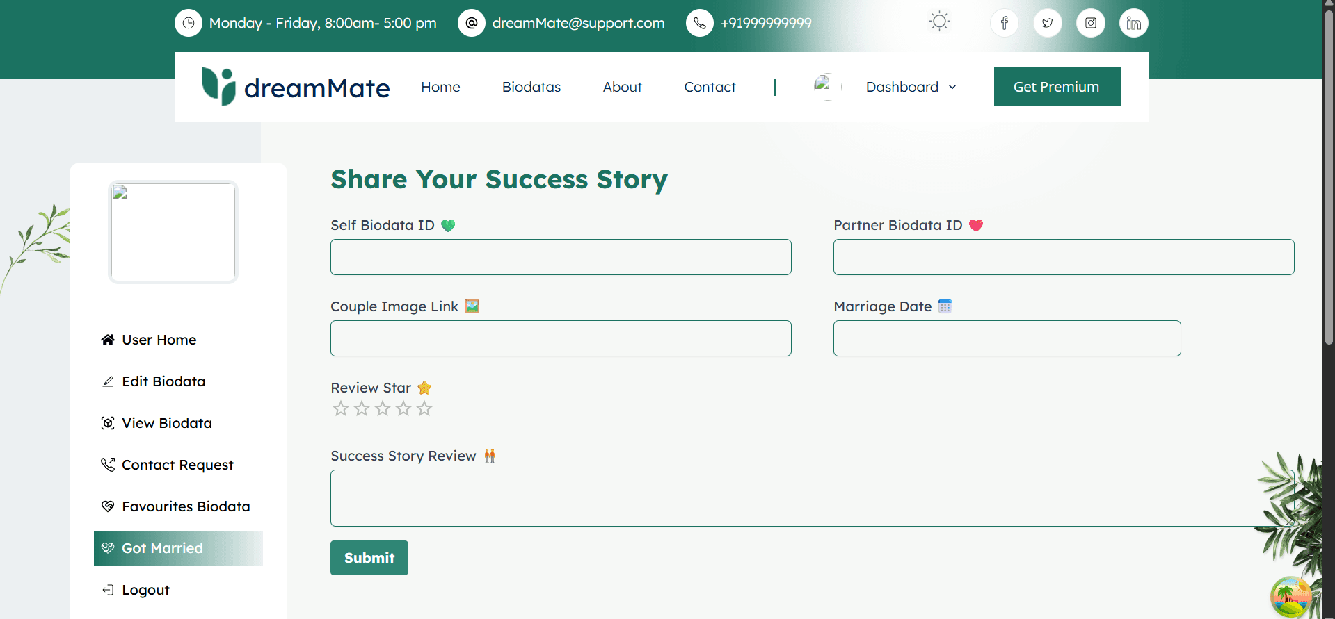 DreamMate – Matrimonial Platform screenshot 14